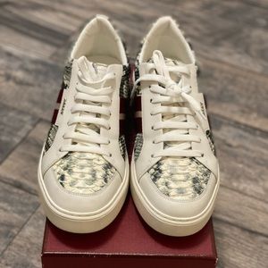 Men’s Bally “Moony” White Sheep Printed Sneakers Size 12